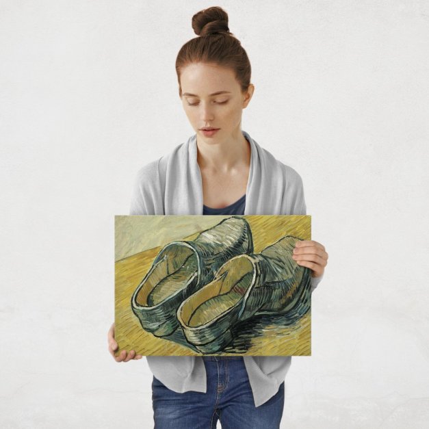 Plakat metalowy Vincent Van Gogh A Pair of Leather Clogs M