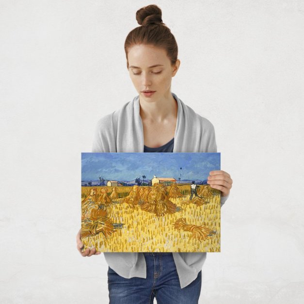 Plakat metalowy Vincent Van Gogh Corn Harvest in Provence M
