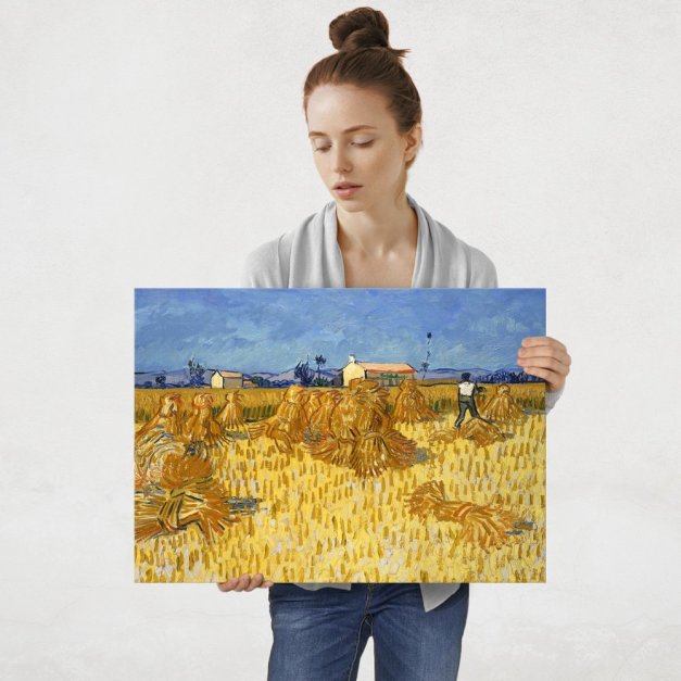 Plakat metalowy Vincent Van Gogh Corn Harvest in Provence L