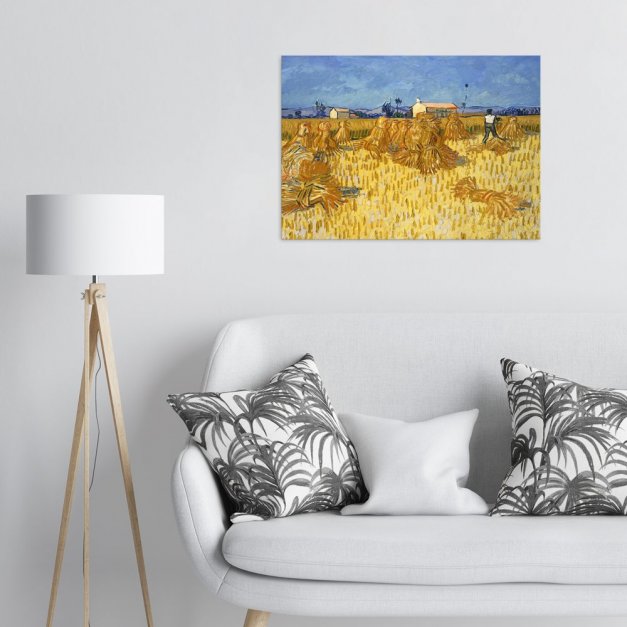 Plakat metalowy Vincent Van Gogh Corn Harvest in Provence L