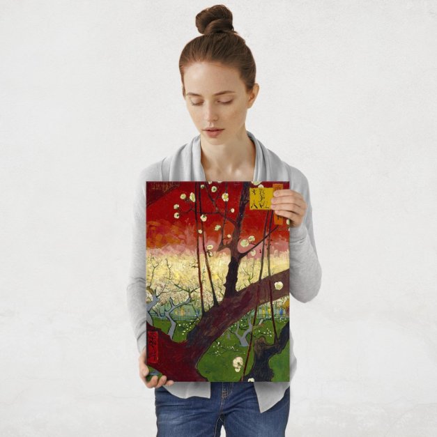 Plakat metalowy Vincent Van Gogh Flowering Plum Orchard M