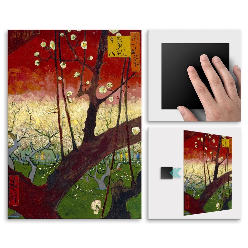 Plakat metalowy Vincent Van Gogh Flowering Plum Orchard M