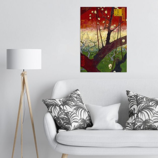 Plakat metalowy Vincent Van Gogh Flowering Plum Orchard L