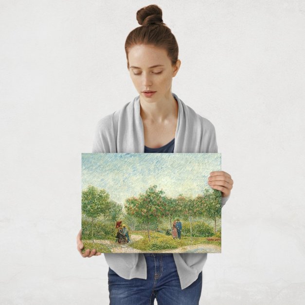Plakat metalowy Vincent Van Gogh Garden with Courting Couples: Square Saint-Pierre M