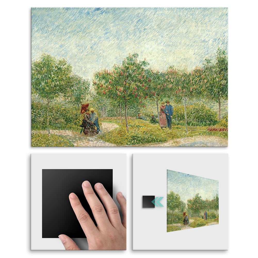 Plakat metalowy Vincent Van Gogh Garden with Courting Couples: Square Saint-Pierre M