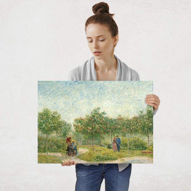 Plakat metalowy Vincent Van Gogh Garden with Courting Couples: Square Saint-Pierre L