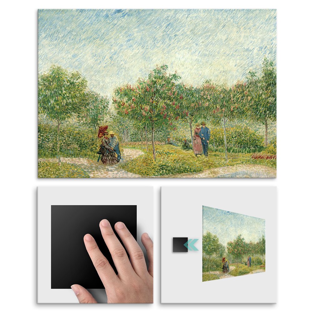 Plakat metalowy Vincent Van Gogh Garden with Courting Couples: Square Saint-Pierre L