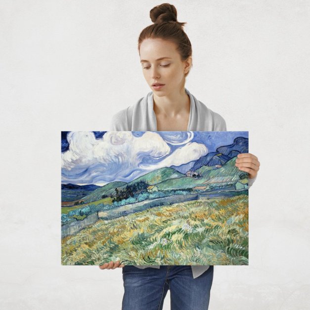 Plakat metalowy Vincent Van Gogh Landscape from Saint-Rémy L