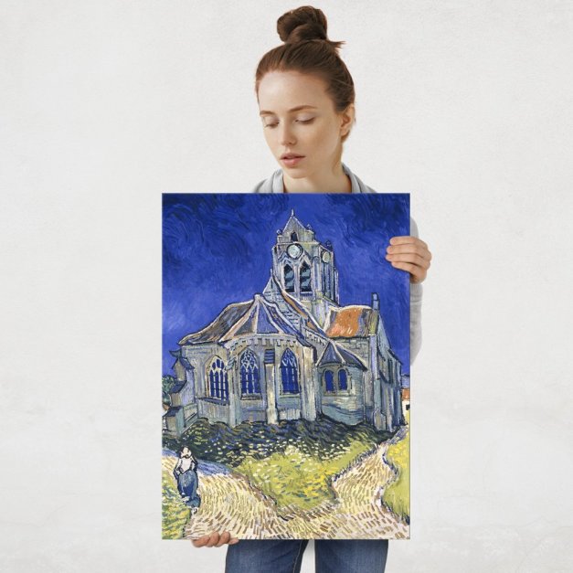 Plakat metalowy Vincent Van Gogh The Church in Auvers-sur-Oise, View from the Chevet L