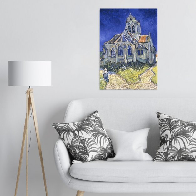 Plakat metalowy Vincent Van Gogh The Church in Auvers-sur-Oise, View from the Chevet L