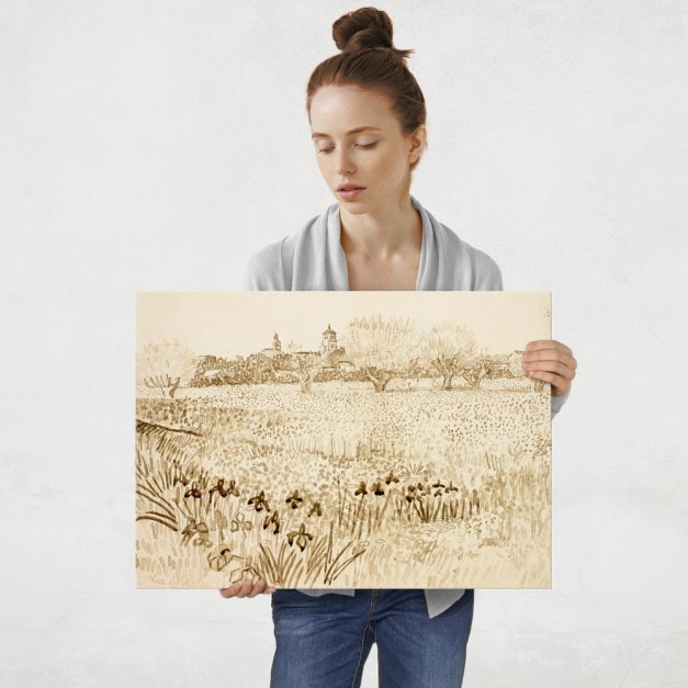 Plakat metalowy Vincent Van Gogh View of Arles L