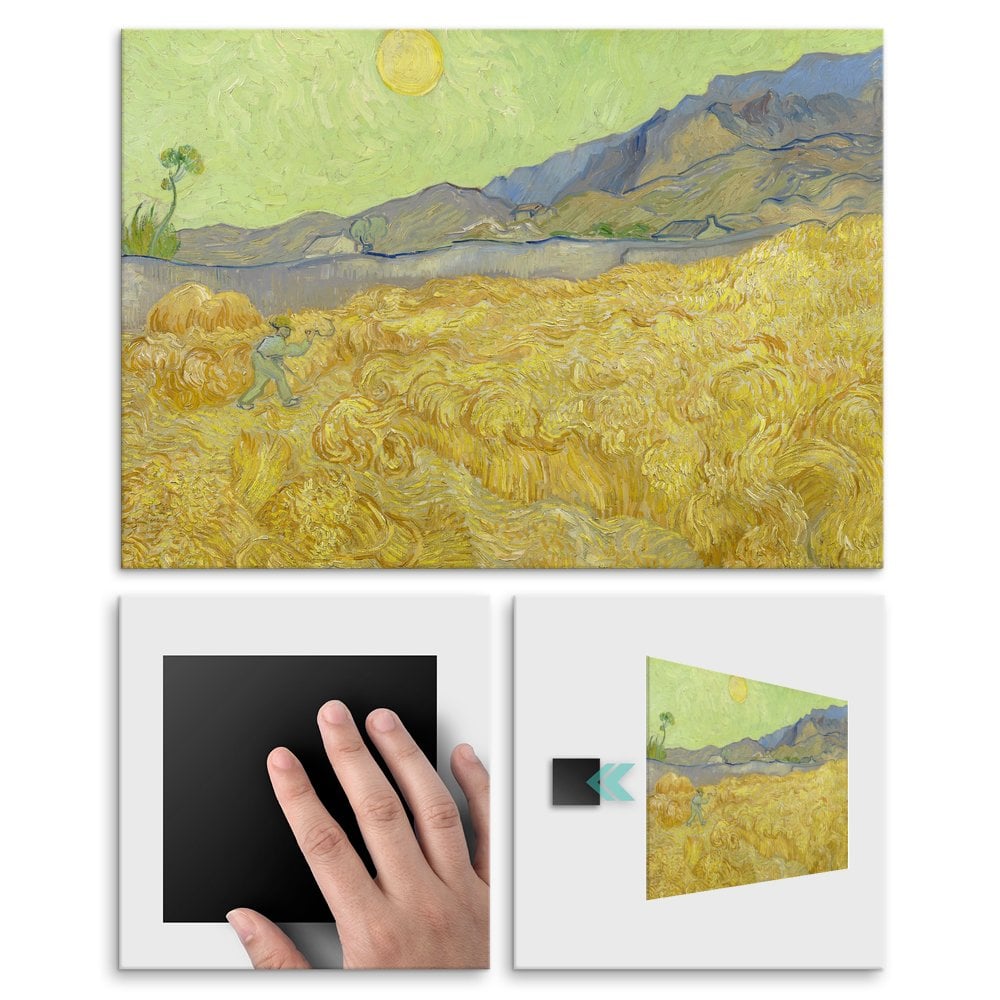 Plakat metalowy Vincent Van Gogh Wheatfield with a Reaper L