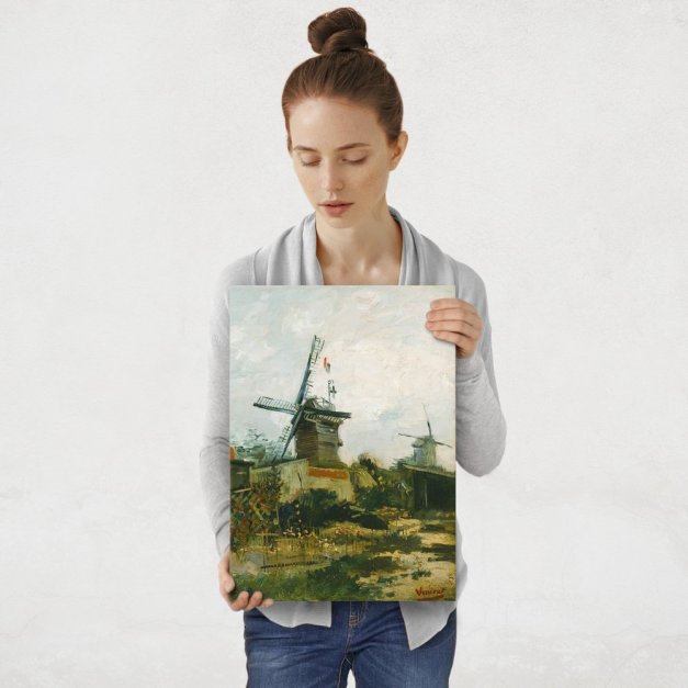 Plakat metalowy Vincent Van Gogh Windmills on Montmartre M