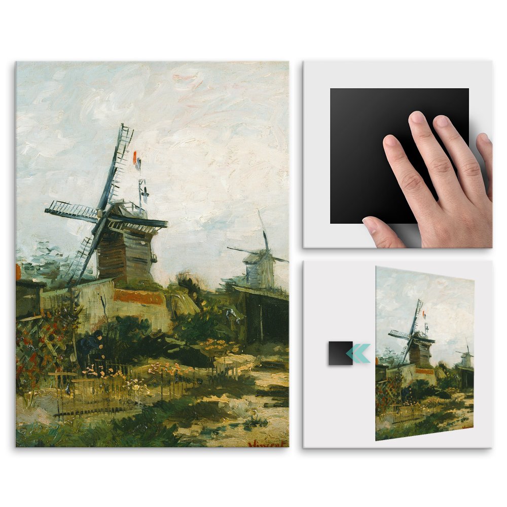 Plakat metalowy Vincent Van Gogh Windmills on Montmartre M