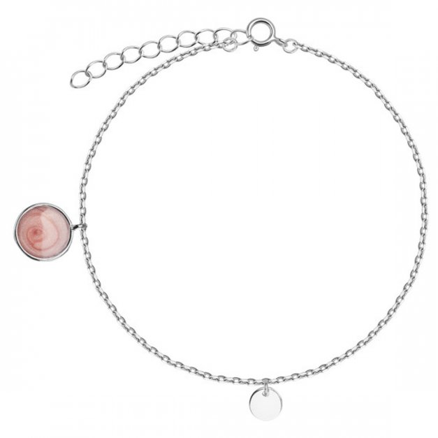 Srebrna bransoletka 925 z masą perłową prezent