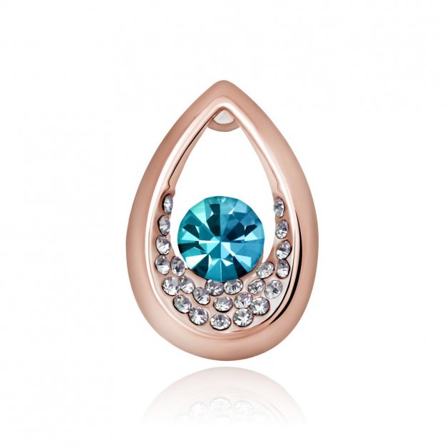 Komplet Swarovski Elements ŁEZKI ZIELONE