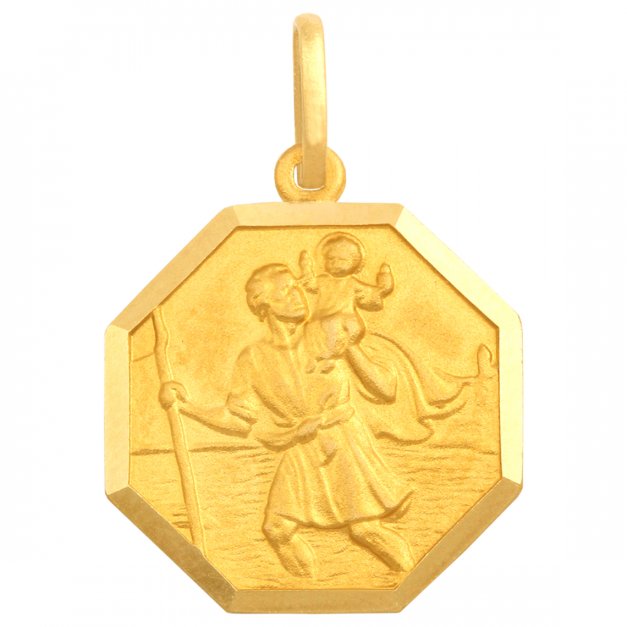 Złoty medalik 585 prezent grawer pudełko