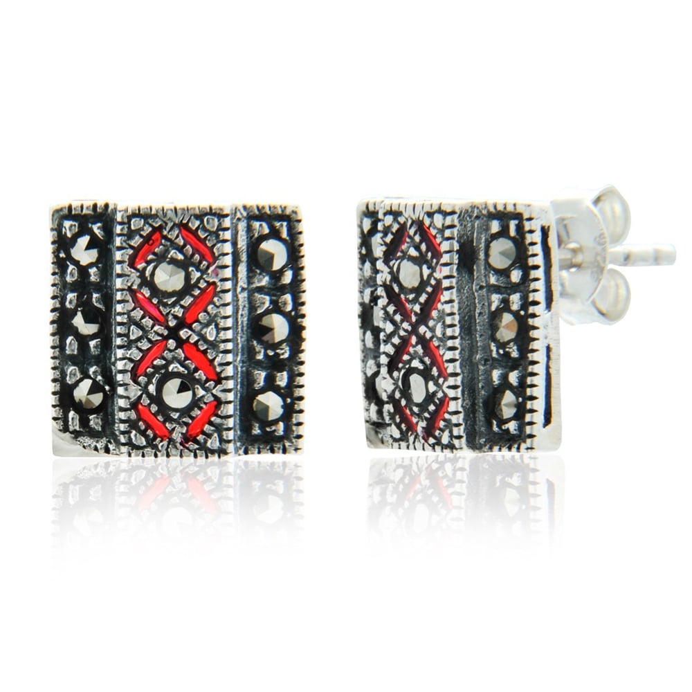 Srebrne Kolczyki 925 Boho Witrae Grawer