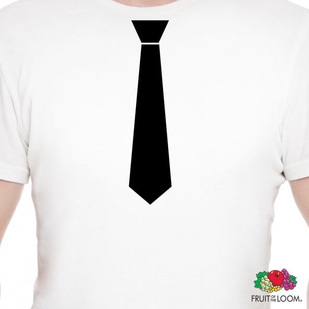 Koszulka męska biała z nadrukiem dla gentlemana