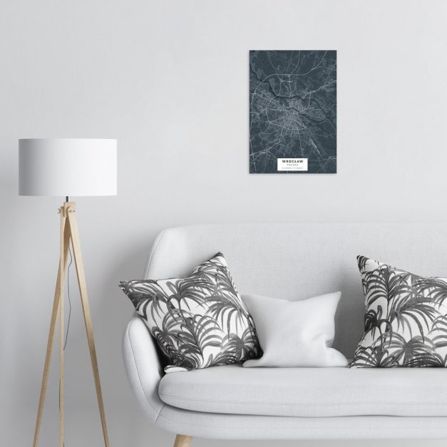 Plakat metalowy Mapa Navy Wrocław M