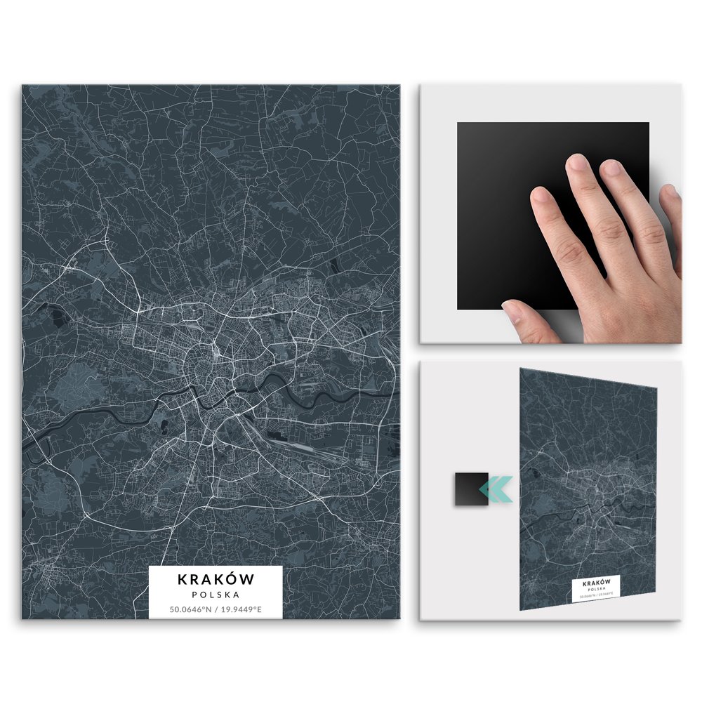 Plakat metalowy Mapa Navy Krakw L