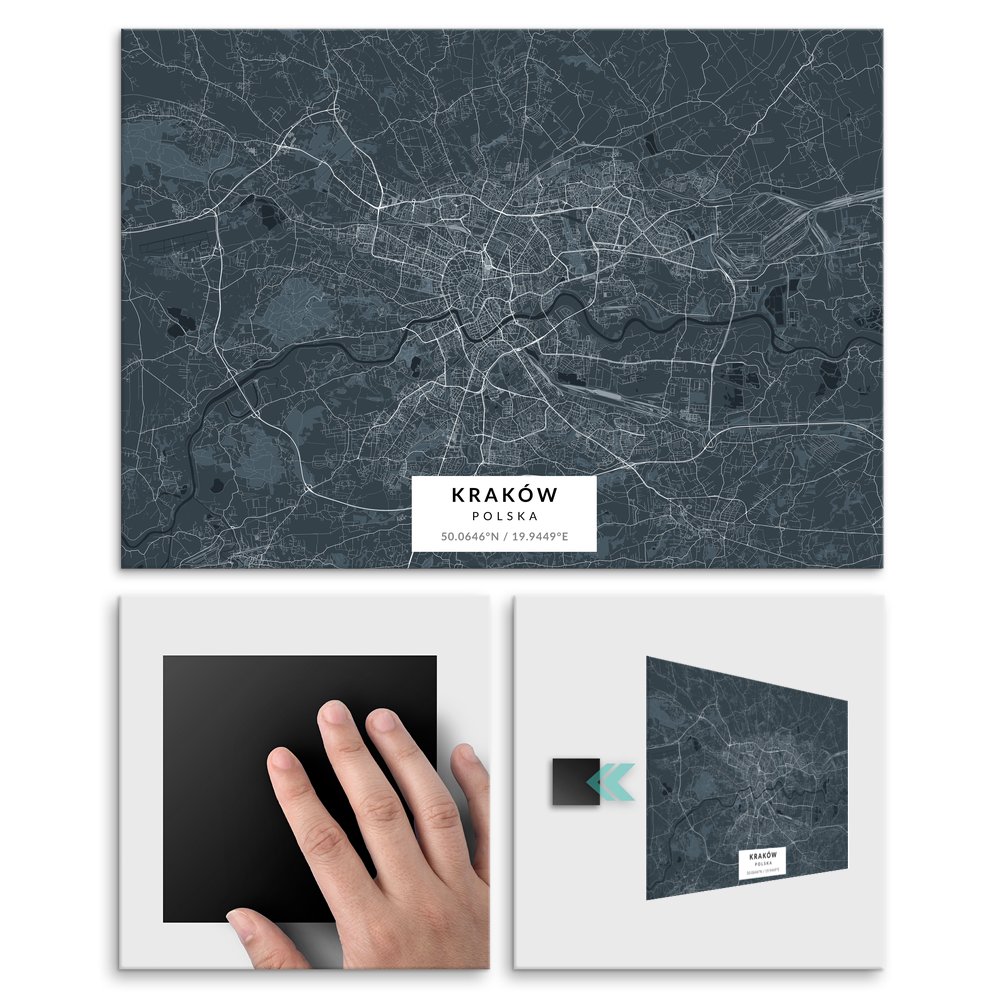 Plakat metalowy Mapa Navy Krakw L