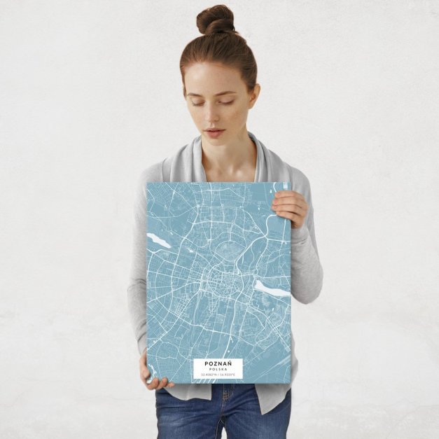 Plakat metalowy Mapa Lazur Poznań M