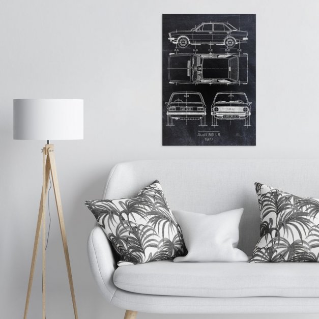 Plakat metalowy Audi 80 LS Projekt Blackboard L
