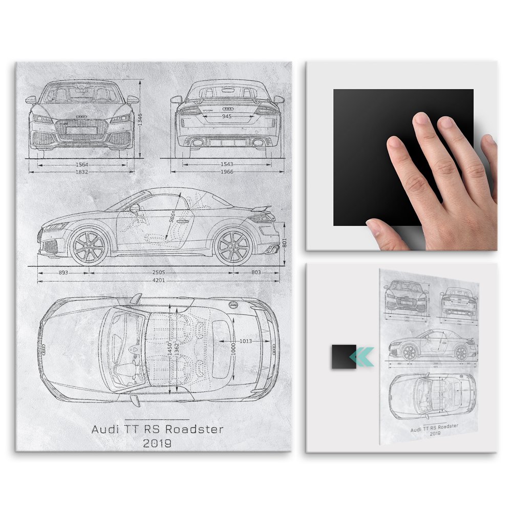 Plakat metalowy Audi TT Roadster Projekt Stone M