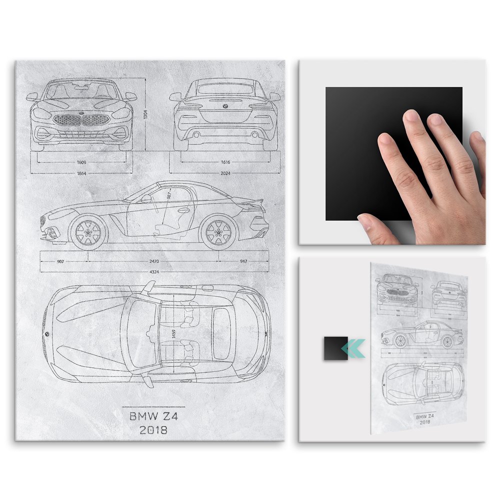 Plakat metalowy BMW Z4 Projekt Stone L
