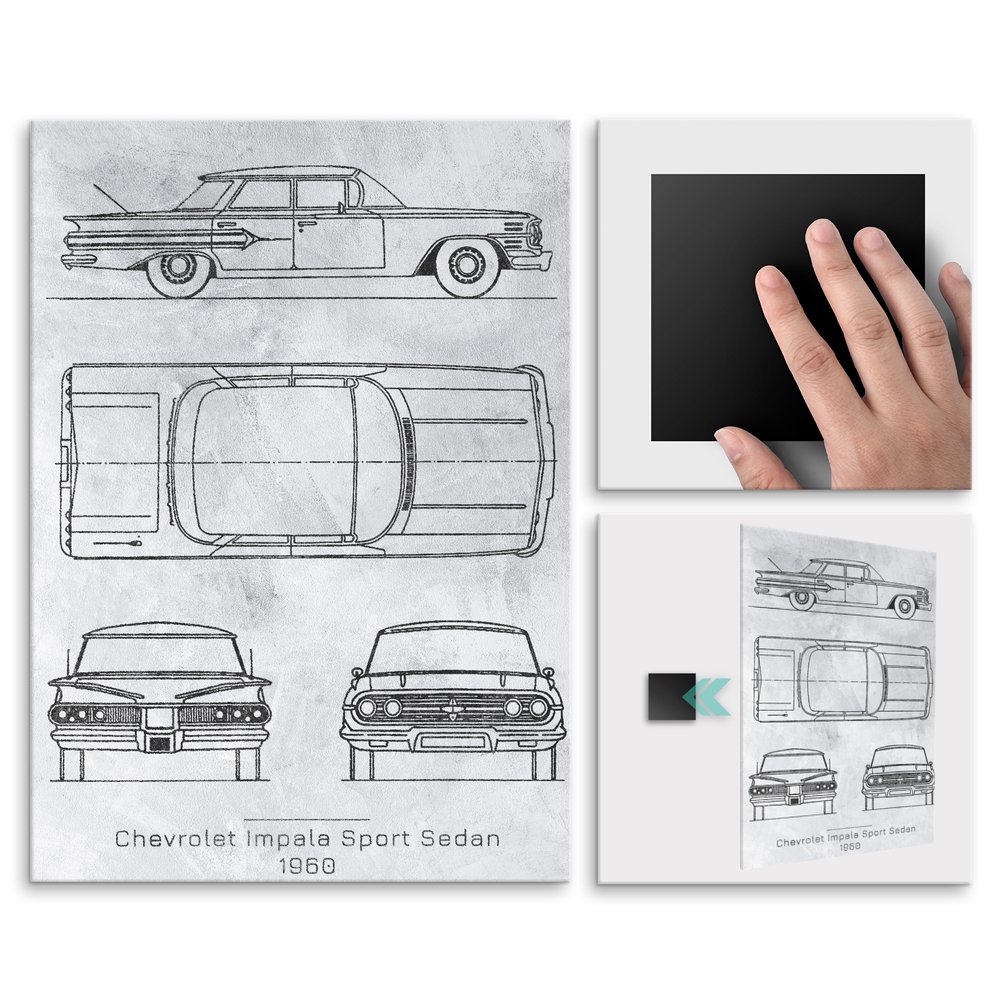Plakat metalowy Chevrolet Impala Sport Projekt Stone M