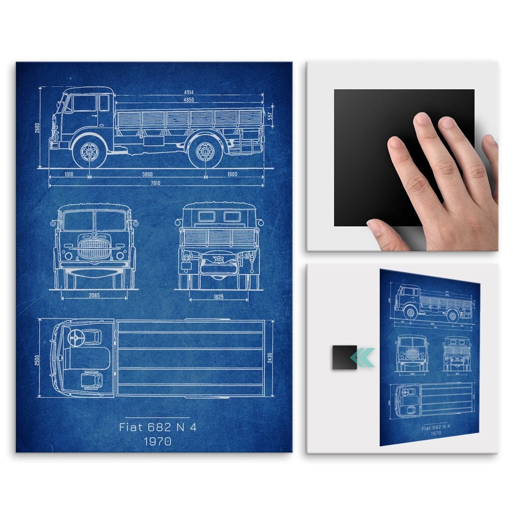 Plakat metalowy Fiat 682 N4 Projekt Cobalt L