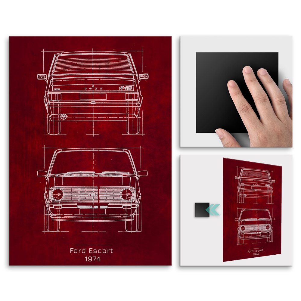 Plakat metalowy Ford Escort Projekt Scarlet M