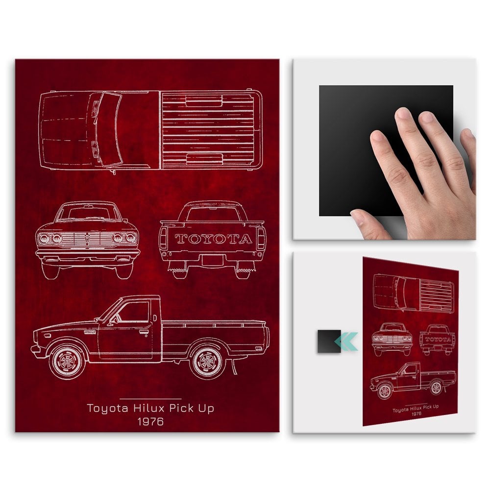 Plakat metalowy Toyota Hilux Pick Up Projekt Scarlet L