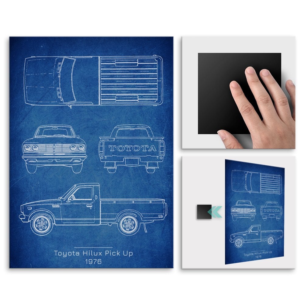 Plakat metalowy Toyota Hilux Pick Up Projekt Cobalt L