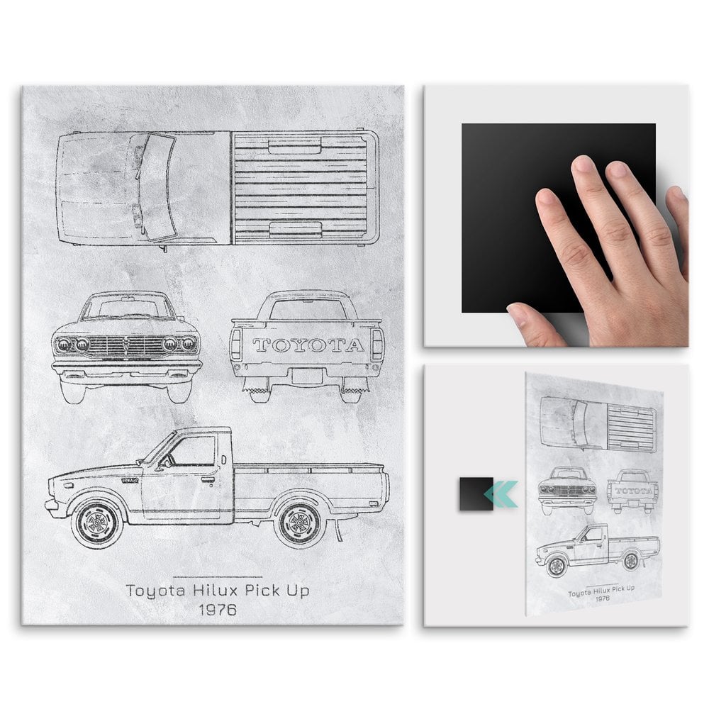 Plakat metalowy Toyota Hilux Pick Up Projekt Stone M