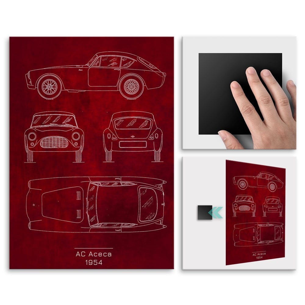Plakat metalowy AC Aceca Projekt Scarlet L