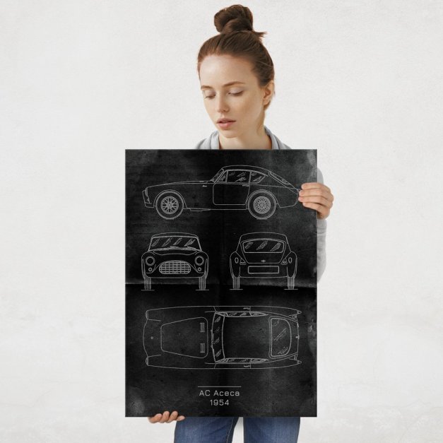 Plakat metalowy AC Aceca Projekt Graphite L