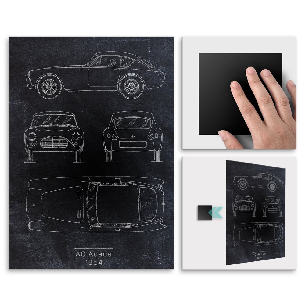 Plakat metalowy AC Aceca Projekt Blackboard L