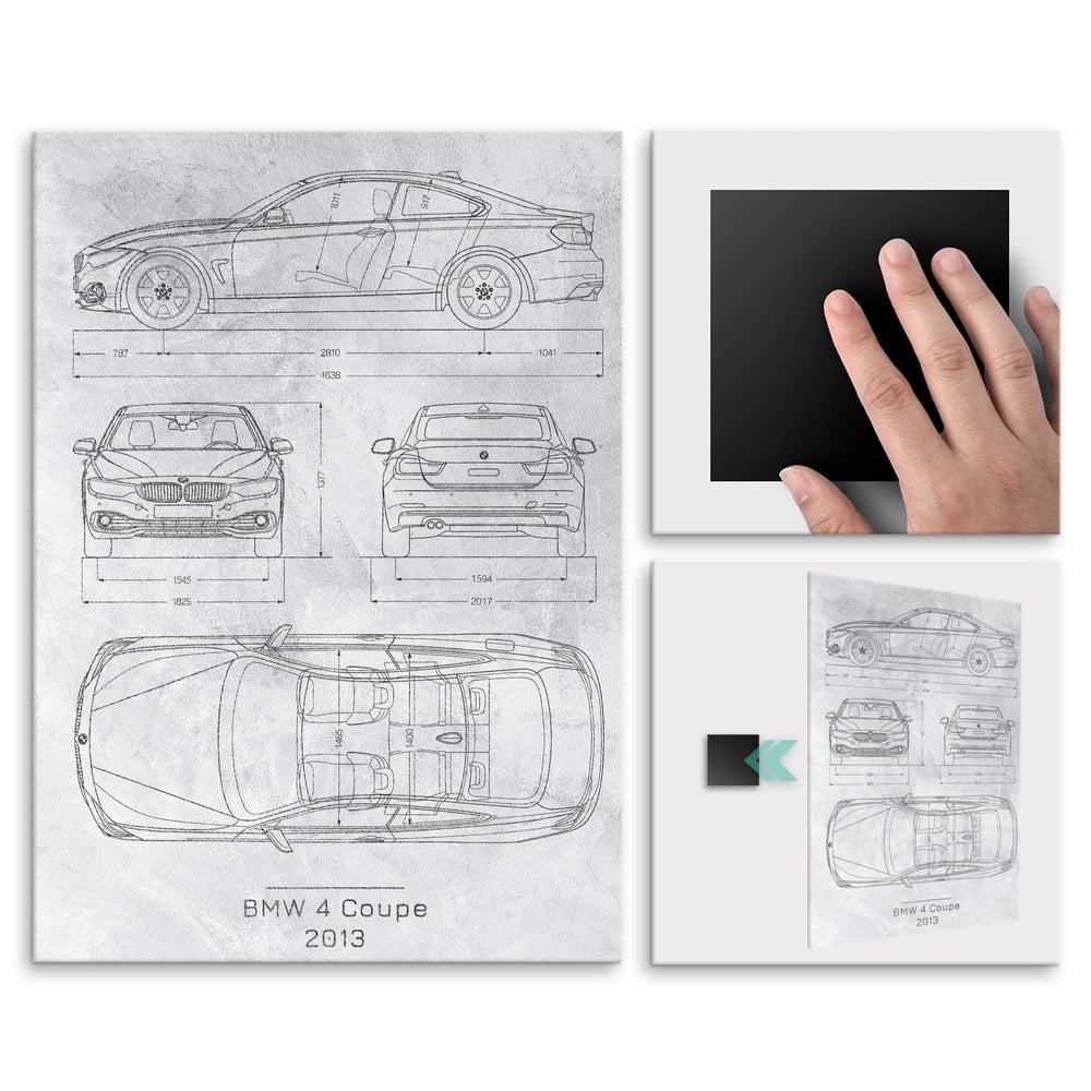 Plakat metalowy BMW 4 Coupe Projekt Stone L
