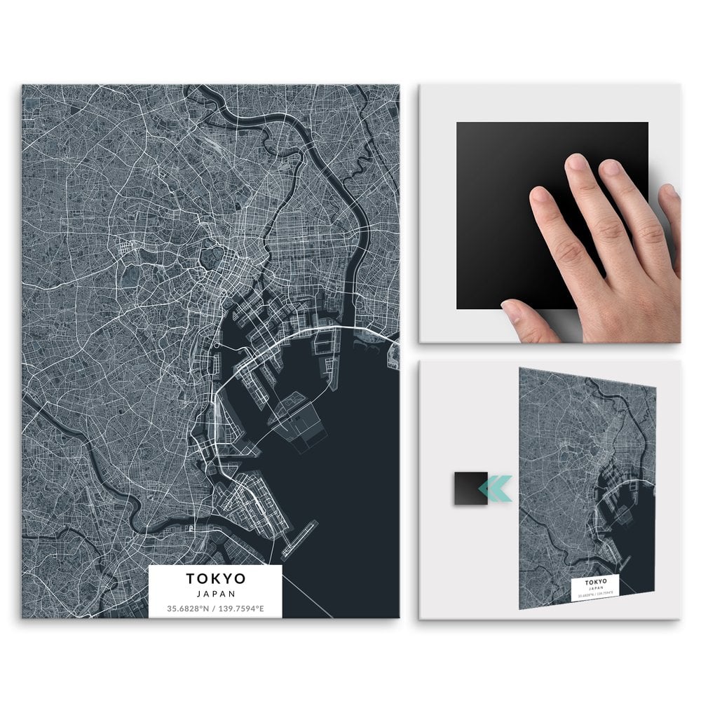 Plakat metalowy Mapa Navy Tokio M