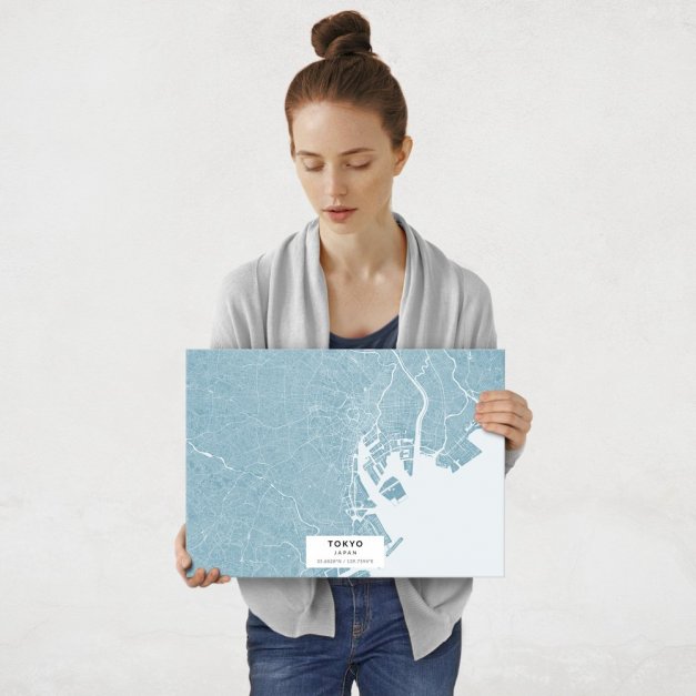 Plakat metalowy Mapa Navy Tokio M