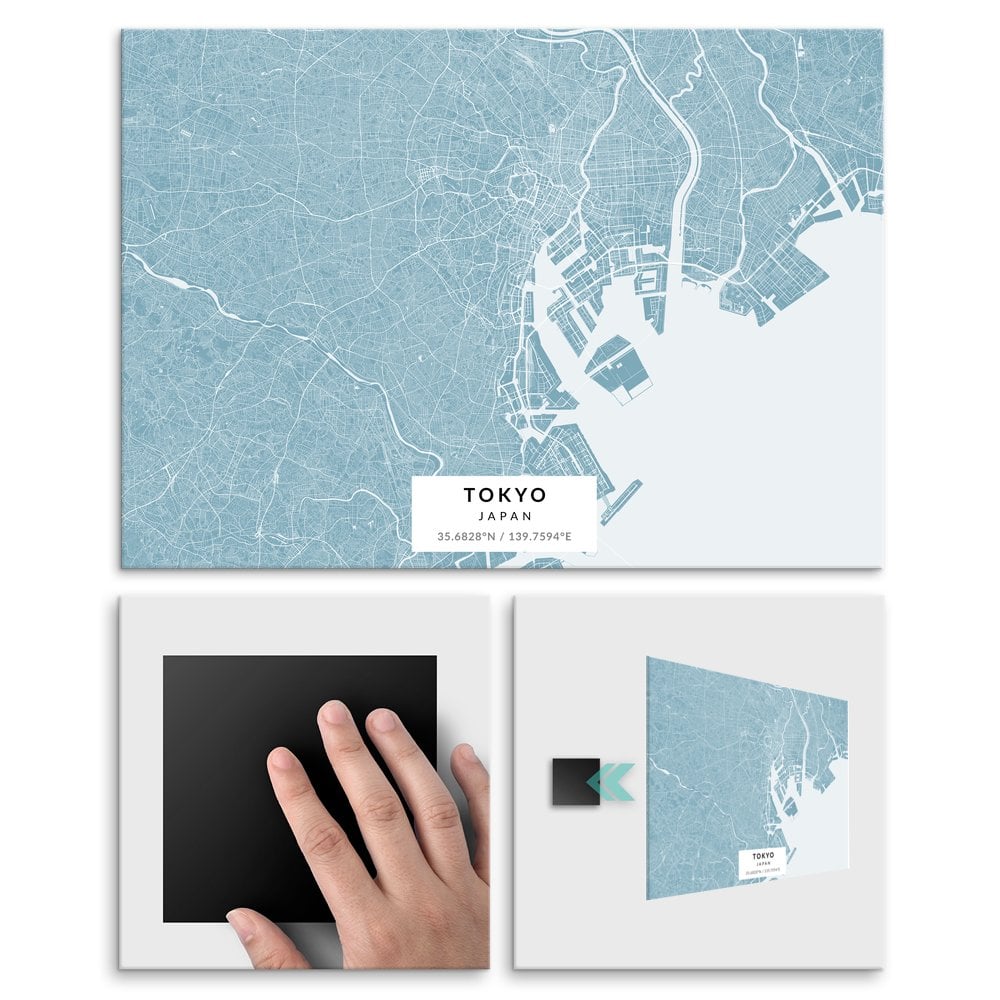 Plakat metalowy Mapa Navy Tokio M