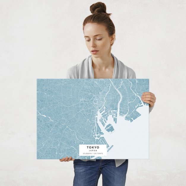 Plakat metalowy Mapa Navy Tokio L