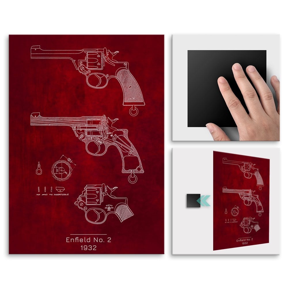 Plakat metalowy Enfield No- 2 Projekt Scarlet L