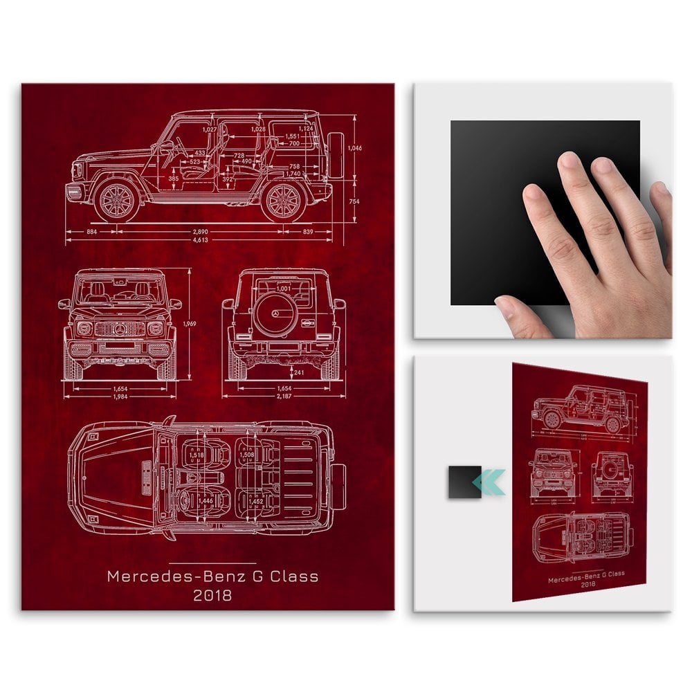 Plakat metalowy Mercedes-Benz G Class Projekt Scarlet L