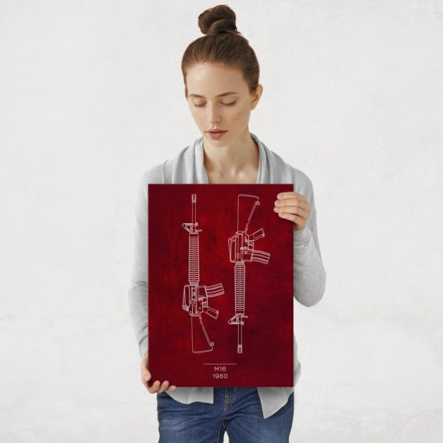 Plakat metalowy M16 Projekt Scarlet M