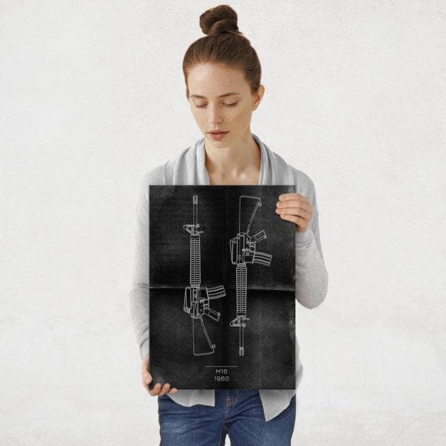 Plakat metalowy M16 Projekt Graphite M