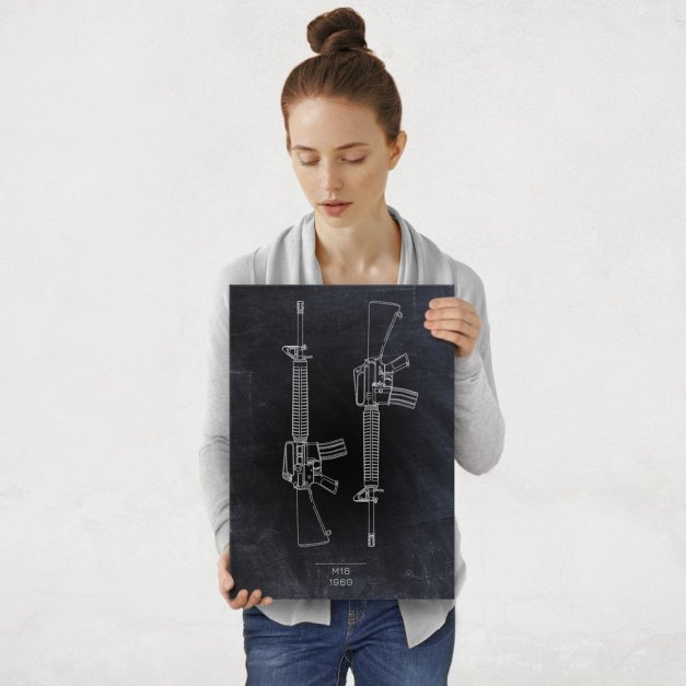 Plakat metalowy M16 Projekt Blackboard M