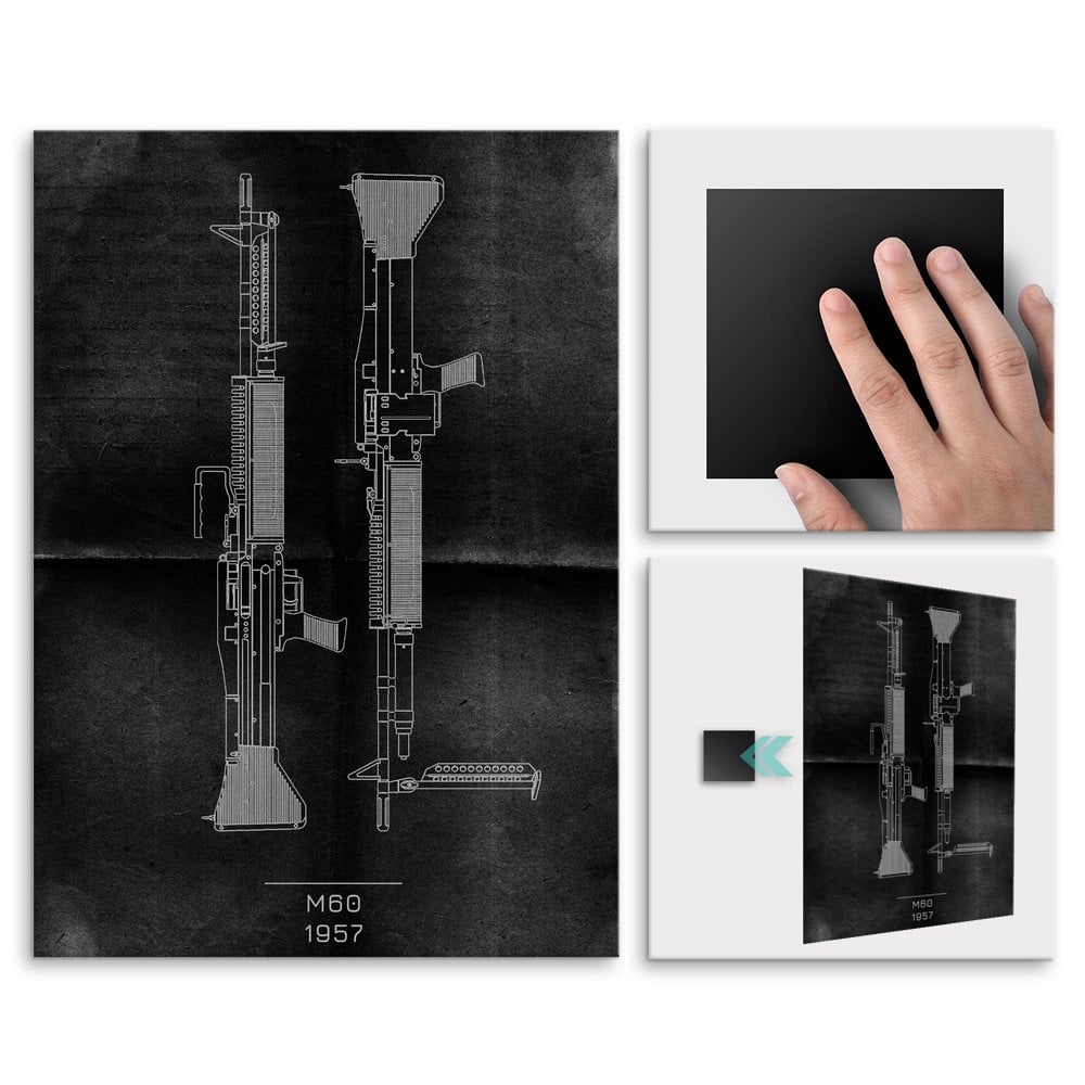 Plakat metalowy M60 Projekt Graphite L